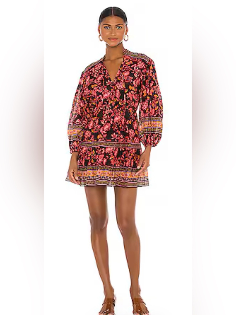 ALICE + OLIVIA Sedona Mandarin Collar  Mini  Dress